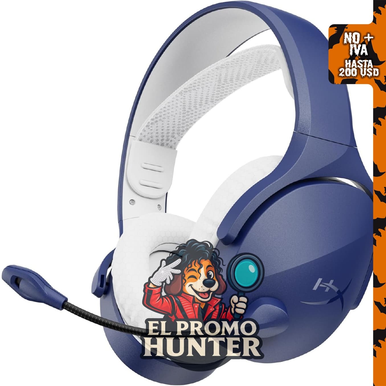 HyperX Cloud Jet - Auriculares inalámbricos duales para juegos con dongle de 2.4 GHz y Bluetooth 5.3.