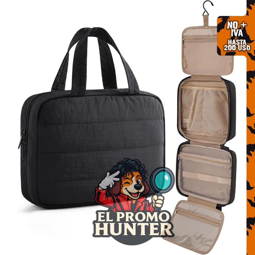 LIGHT FLIGHT Bolsa de Aseo de Viaje - Organizador Colgante de Maquillaje para Mujeres y Hombres
