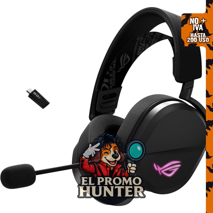 ASUS ROG Pelta Auricular Gaming Inalámbrico con Micrófono Desmontable - Negro