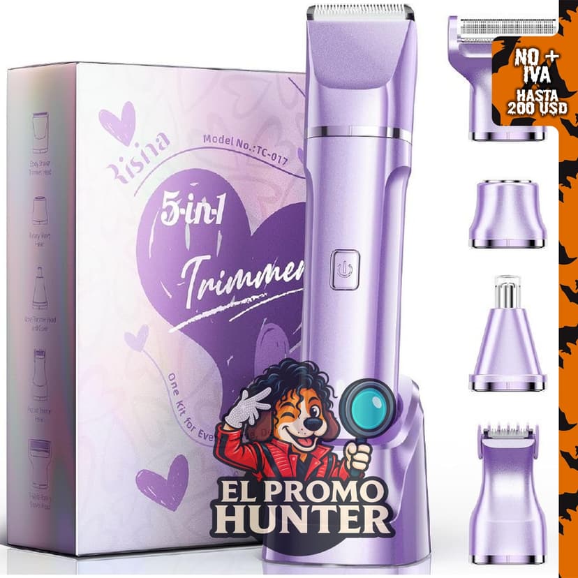 Risina 5-en-1 recortadora de bikini para mujeres, kit de cuidado personal.