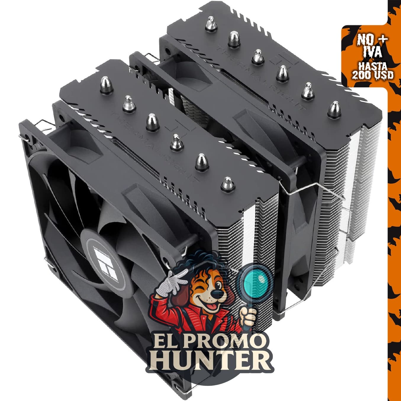 Enfriador de CPU Thermalright Peerless Assassin 120 SE con 6 tubos de calor y ventiladores PWM de 120 mm.