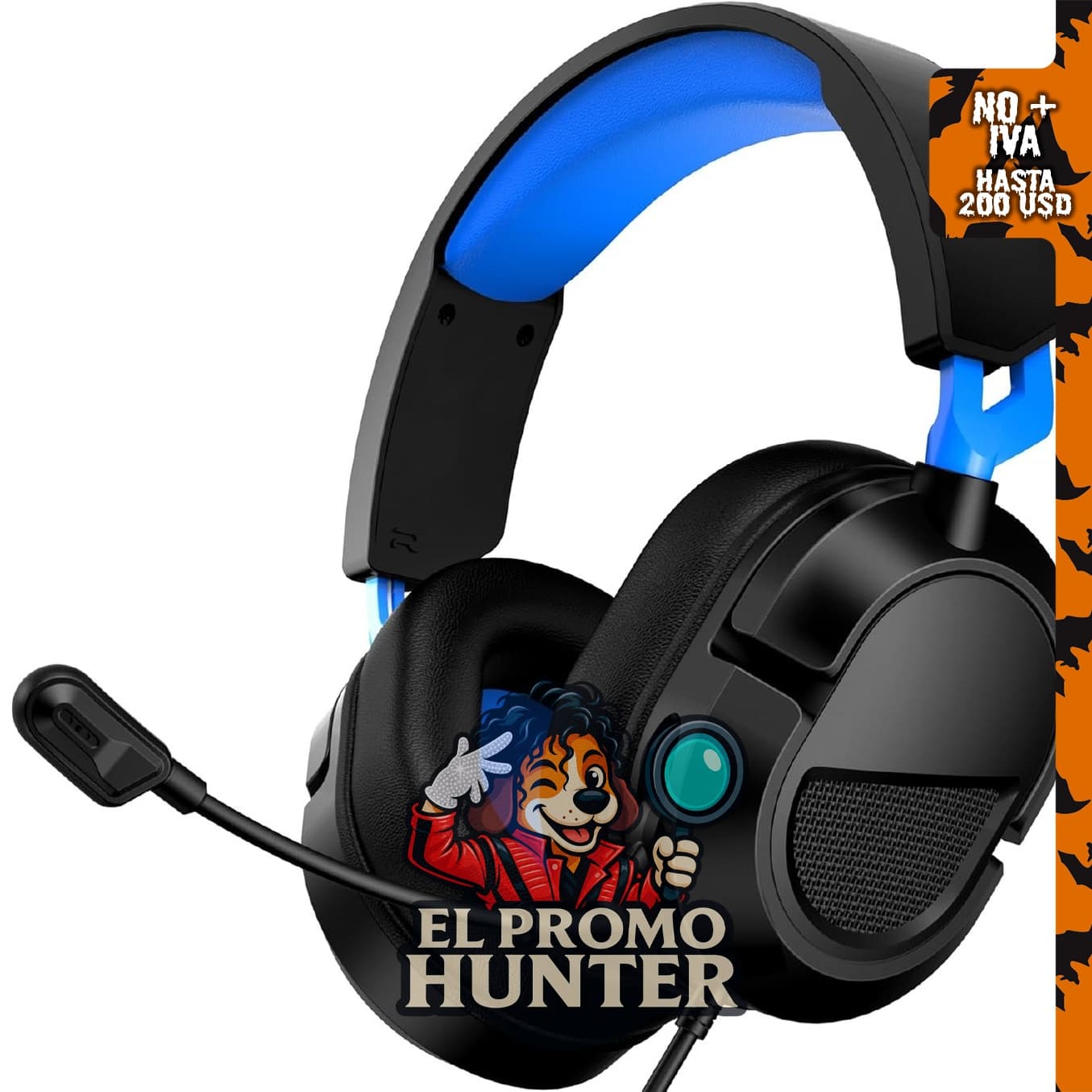 AOC Wired Gaming Headset, compatible con PS5, Xbox Series X|S, Xbox One y PC, micrófono claro.