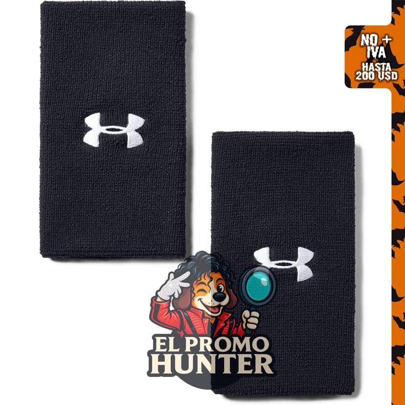 Under Armour Paquete de 2 pulseras de rendimiento para adultos de 15.24 cm.