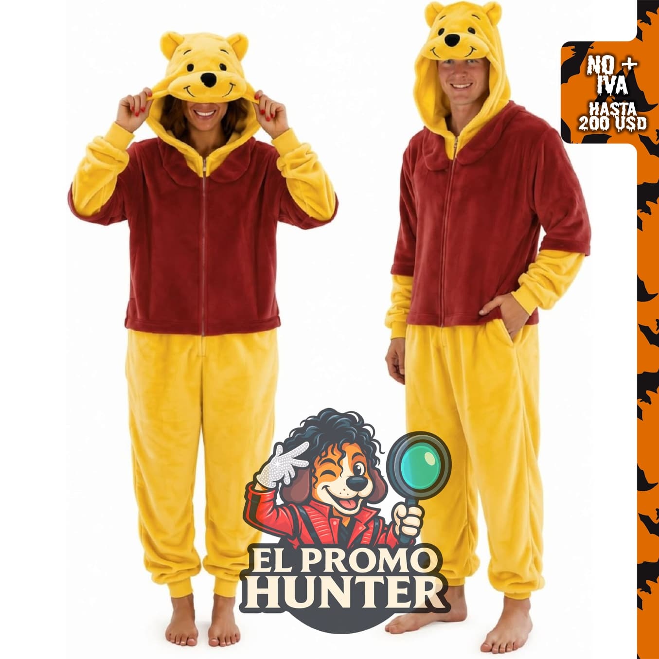Funziez! Enterizo ajustado unisex de felpa para adultos, disfraz de animal para Halloween.