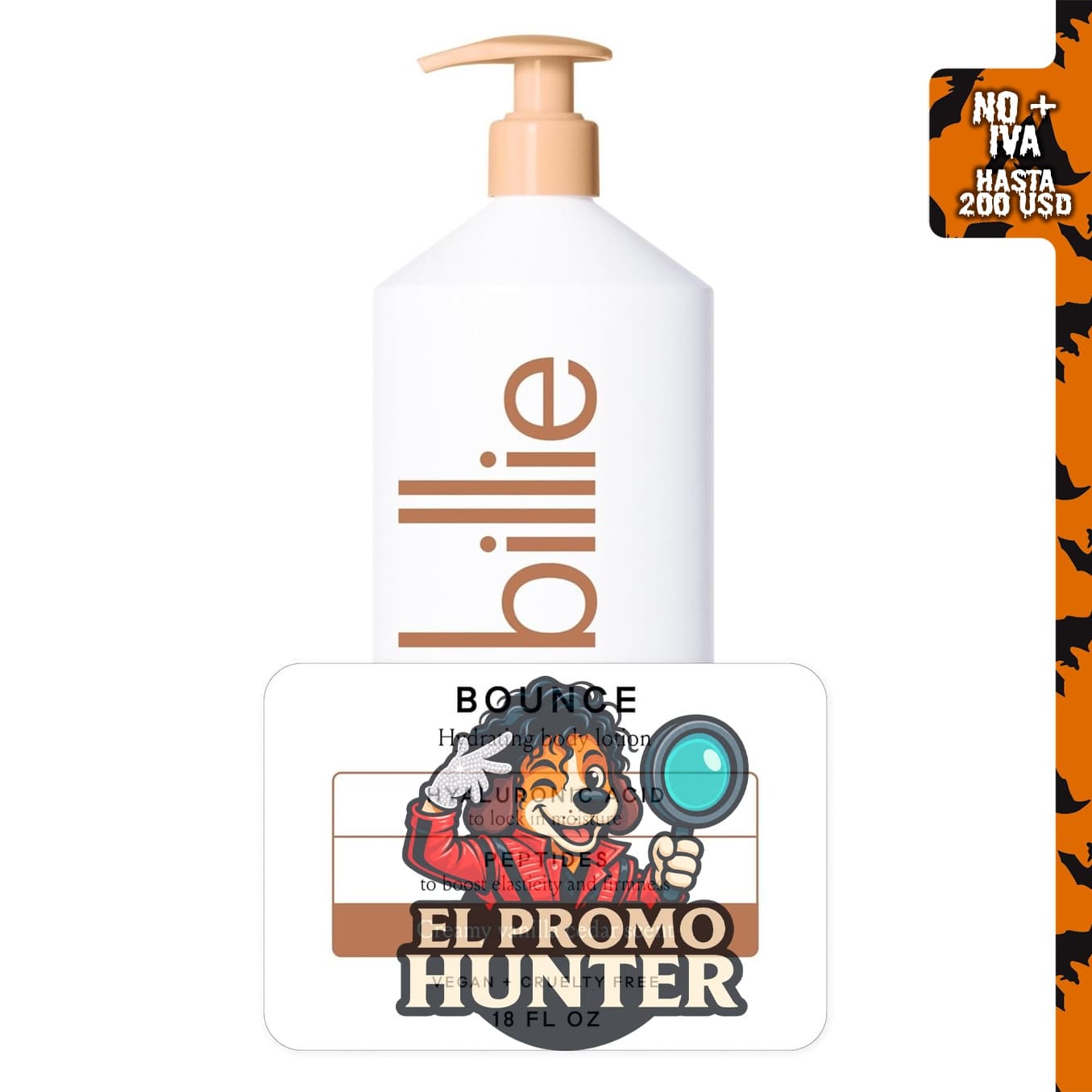 Loción corporal Billie Bounce para mujeres, hidratante, aroma a cedro y vainilla, 532 ml.