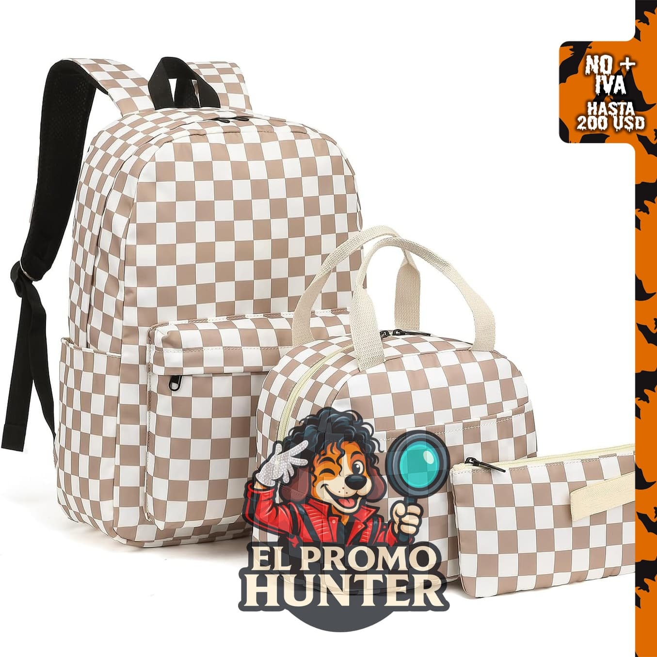 Mochila infantil Dezcrab para niñas y adolescentes, incluye bolsa de almuerzo y estuche para lápices.