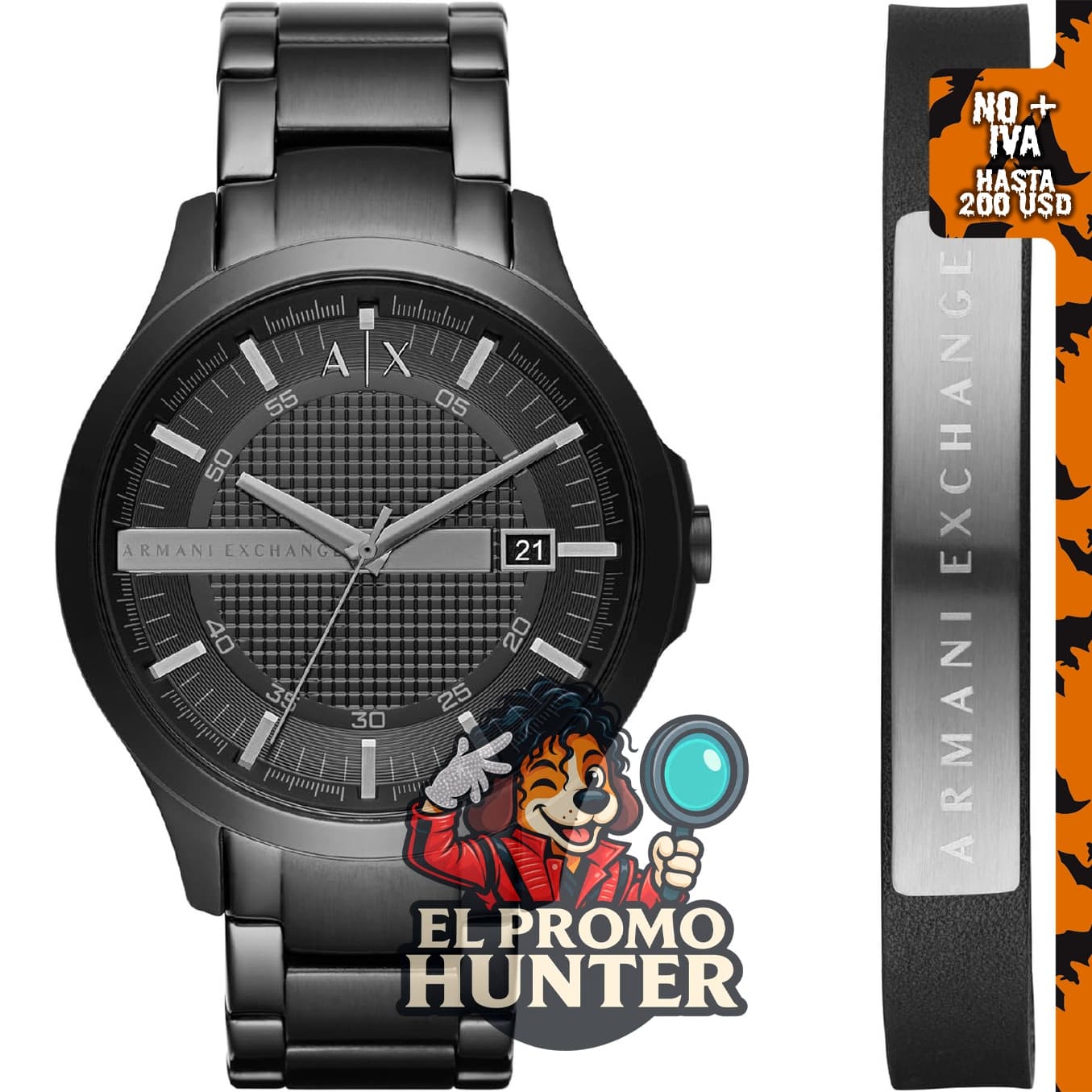 Reloj de cuarzo A|X ARMANI EXCHANGE para hombre, de acero inoxidable.