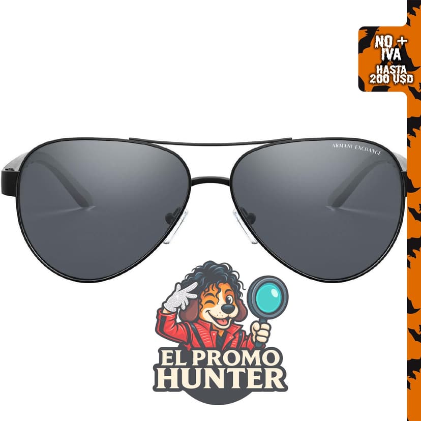 Gafas de sol Aviator AX2034S de Armani Exchange para hombre.