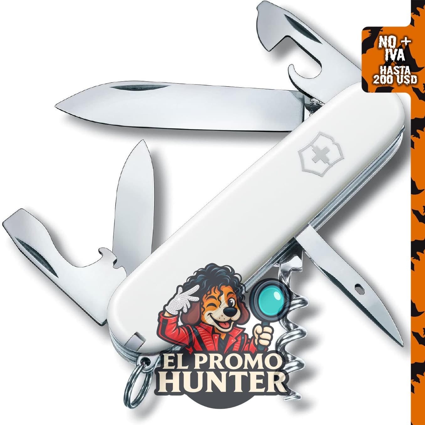 Victorinox Spartan Swiss Army, cuchillo de bolsillo con 12 funciones.