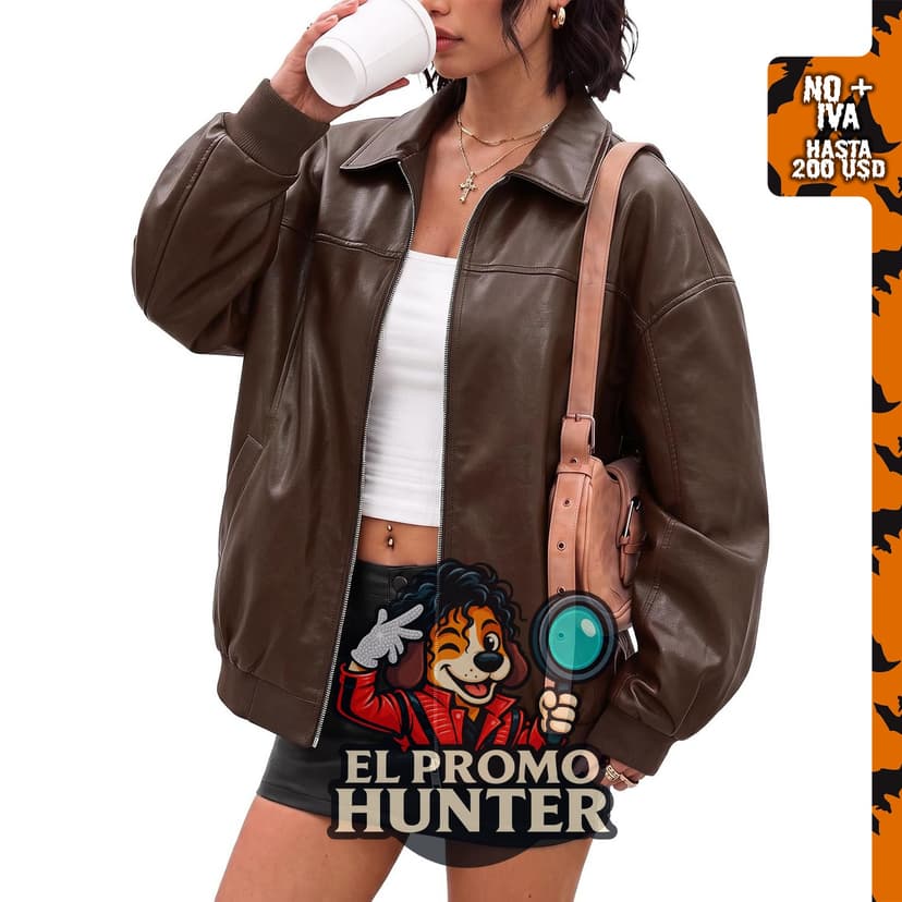 Chaquetas de cuero para mujer, abrigos de bombardero de imitación.