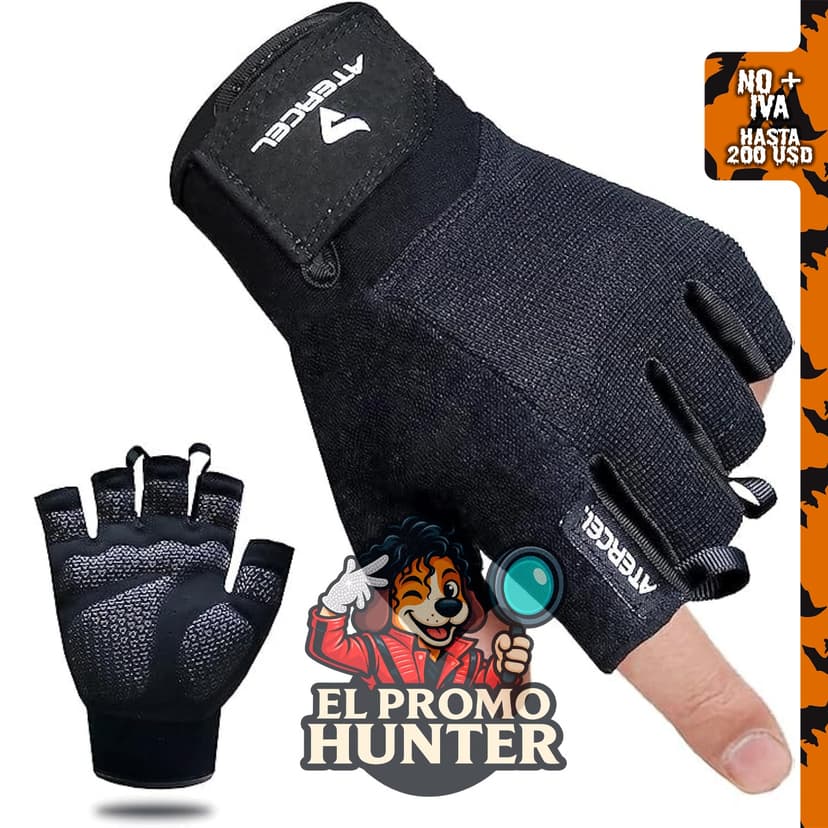 ATERCEL Guantes de entrenamiento para levantamiento de pesas y ciclismo, transpirables y ajustados.