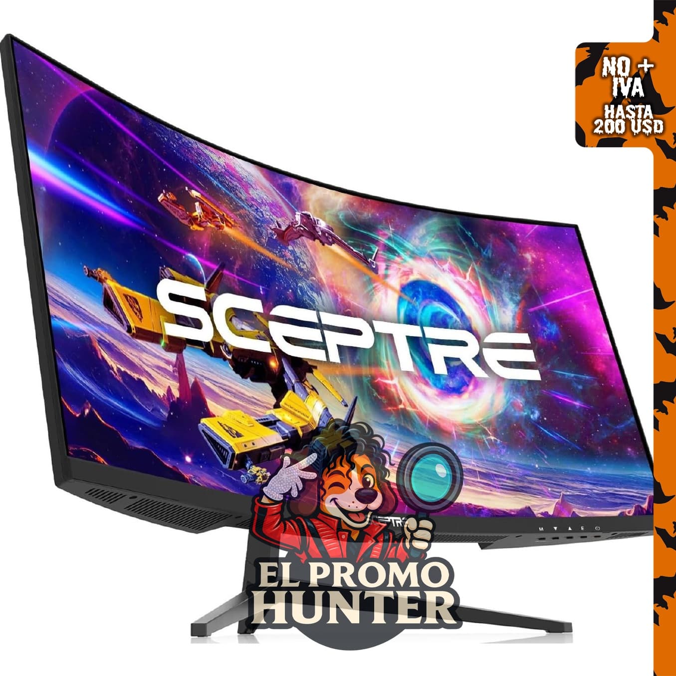 Monitor Sceptre C305B-200UN1, curvado de 30" (76.2 cm), 21:9, resolución 2560x1080, HDMI y DisplayPort.