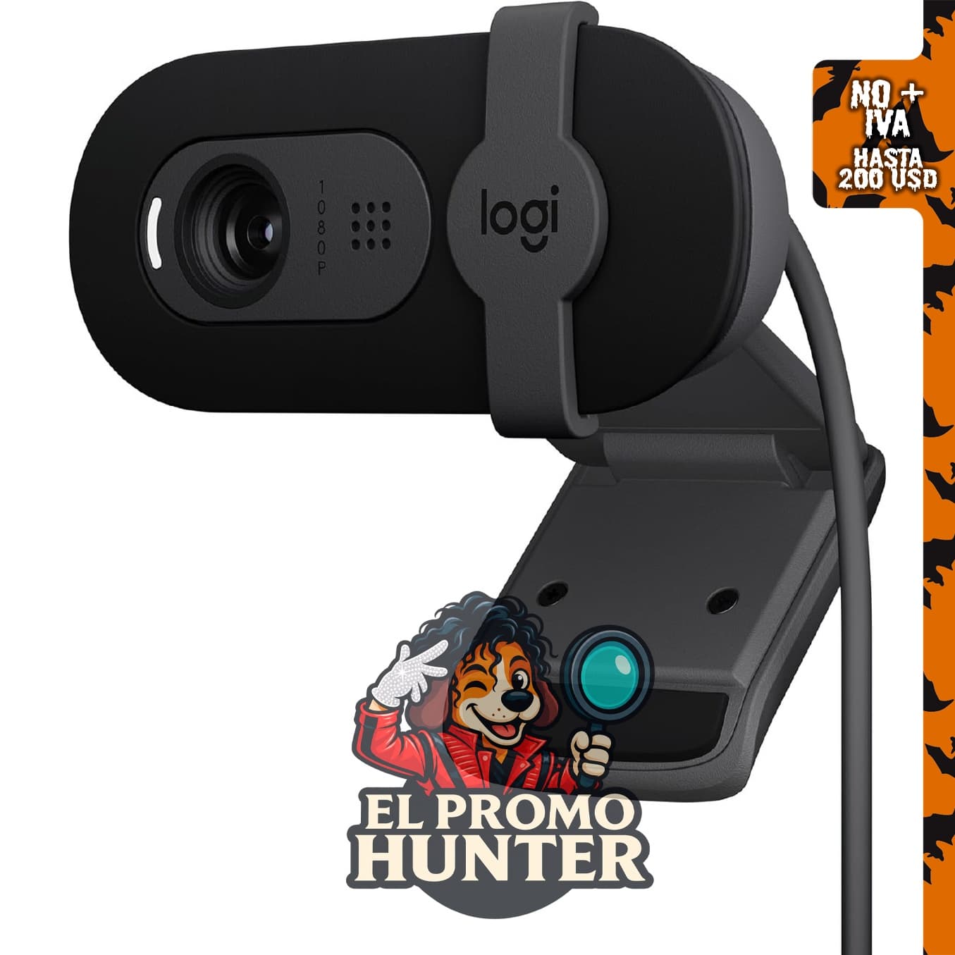 Logitech Brio 101 Webcam Full HD 1080p para streaming y reuniones.