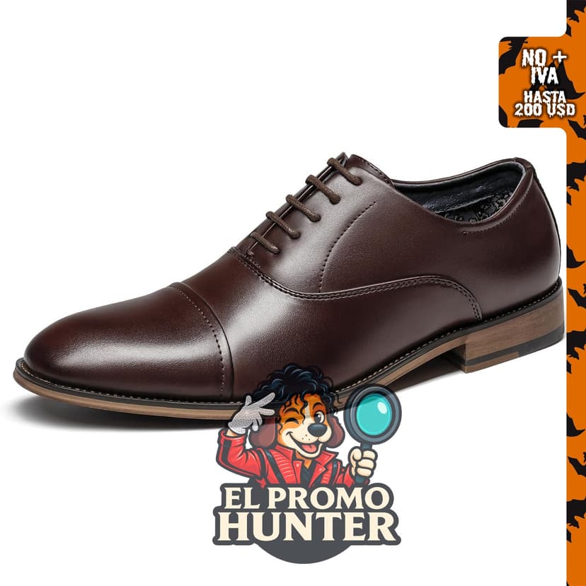 Bruno Marc zapatos de vestir formales con punta suave y cordones para hombre.