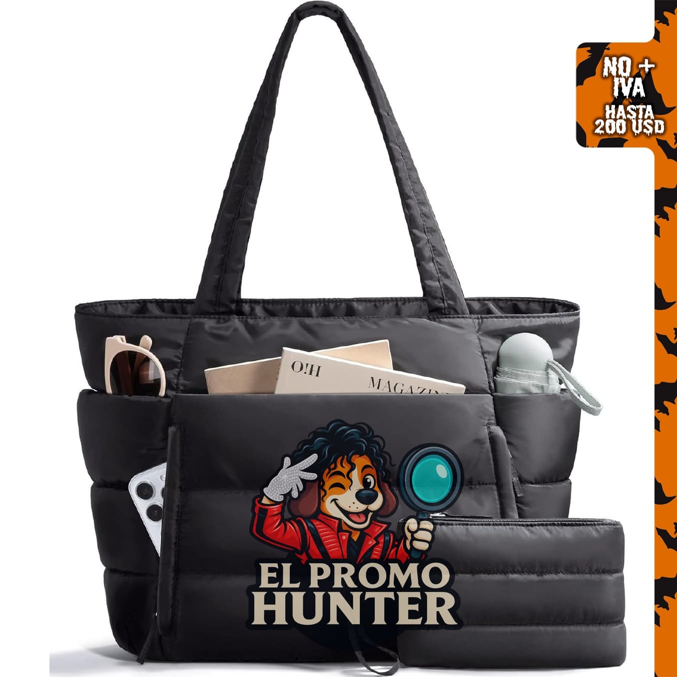 Bolsa Tote Acolchada para Mujeres, bolsa de mano ligera y esponjosa para trabajo, escuela y gimnasio.