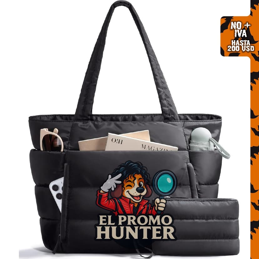 Bolsa Tote Acolchada para Mujeres, bolsa de mano ligera y esponjosa para trabajo, escuela y gimnasio.