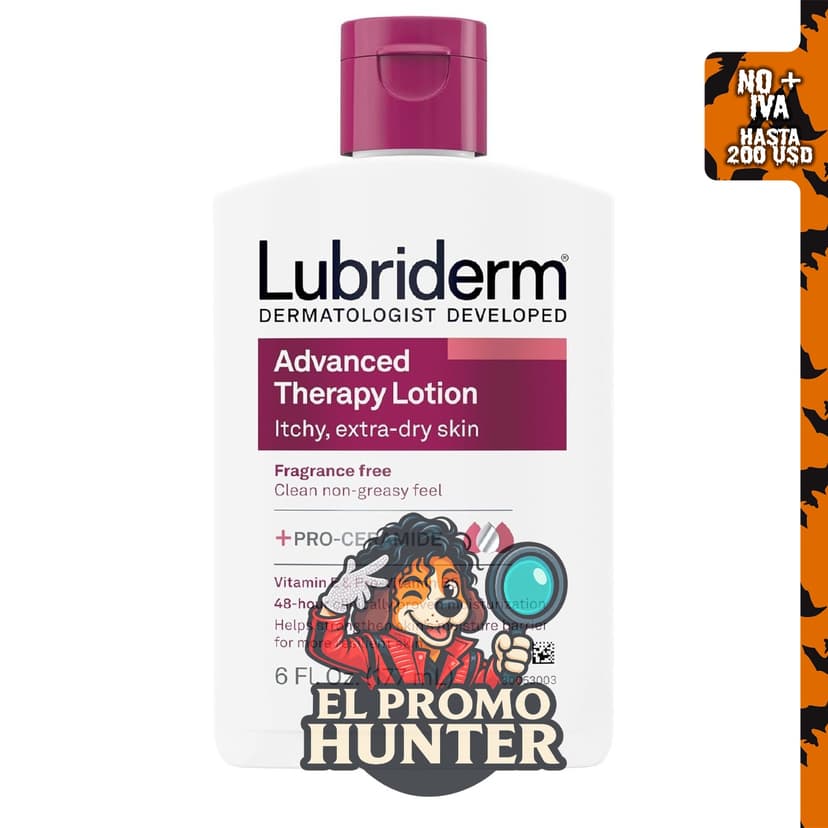 Lubriderm Advanced Therapy Loción para manos y cuerpo, sin fragancia, 6