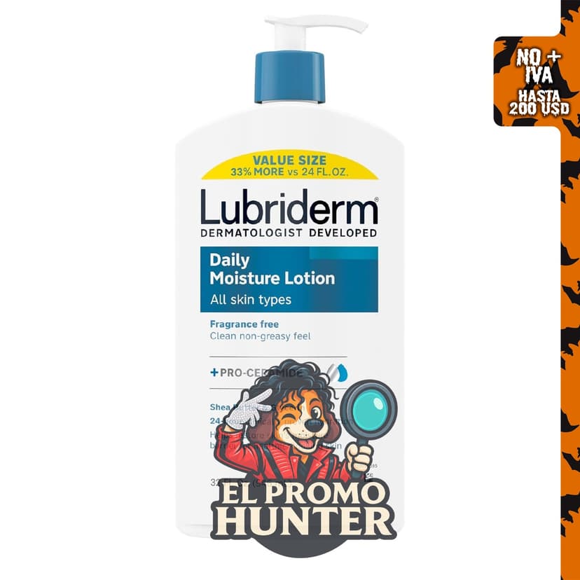 Lubriderm Loción corporal Daily Moisture + Pro-Ceramida, 946 ml