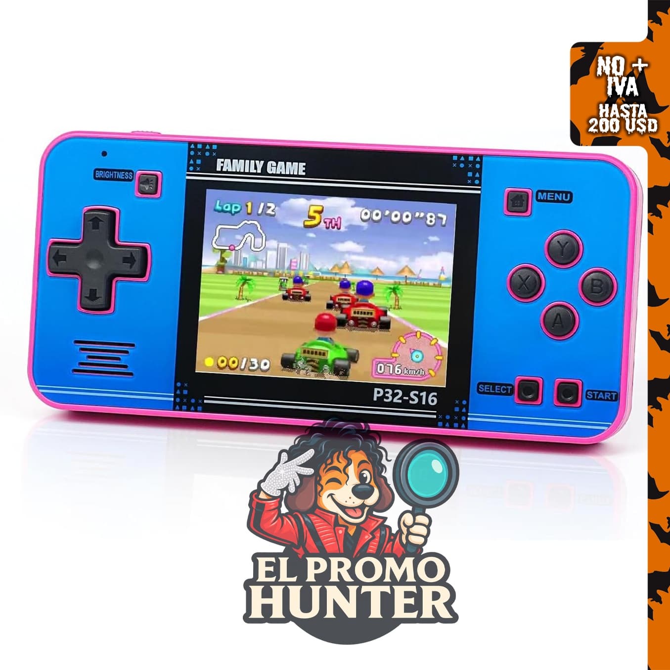 GuaiyeyeAP Juego de mano para niños, 220 videojuegos de 32 bits, pantalla IPS de 3.0 pulgadas.