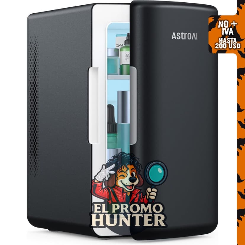 AstroAI 2.0 Gen Mini nevera de 6L/8 latas, enfriador y calentador, 110 V CA/12 V CC.
