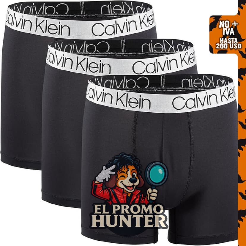 Calvin Klein paquete de 3 calzoncillos de tiro bajo elásticos de algodón para hombre.