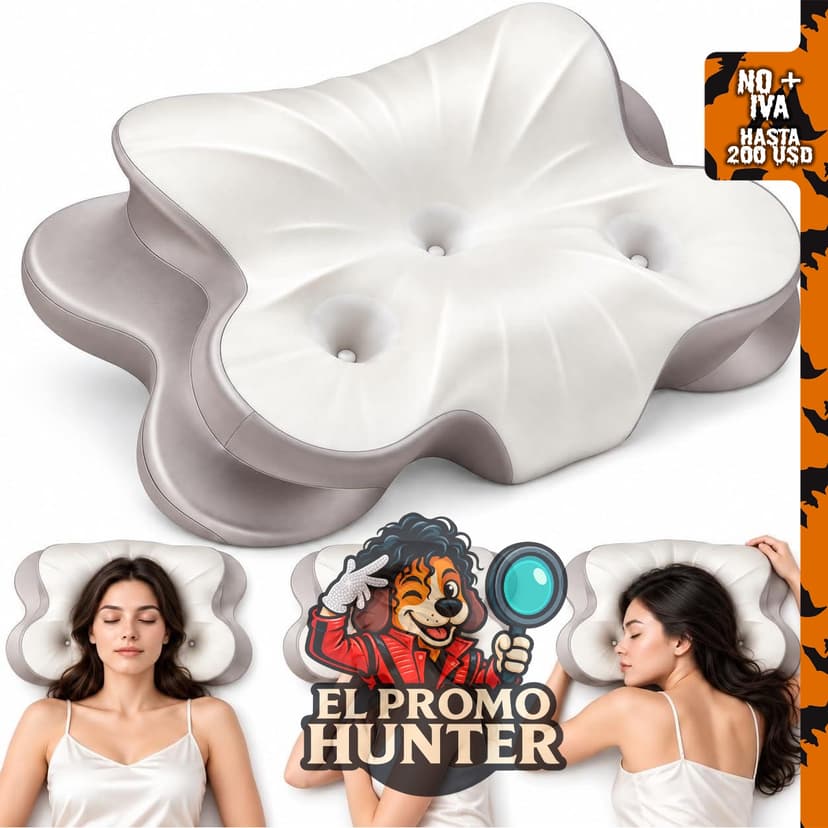 Almohada cervical ThamesDream de espuma viscoelástica para soporte del cuello.