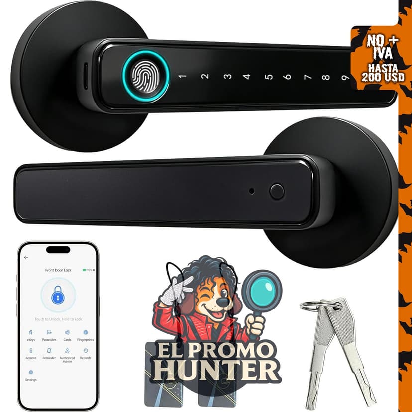 Cerradura de puerta de huellas dactilares con teclado Orcahived.