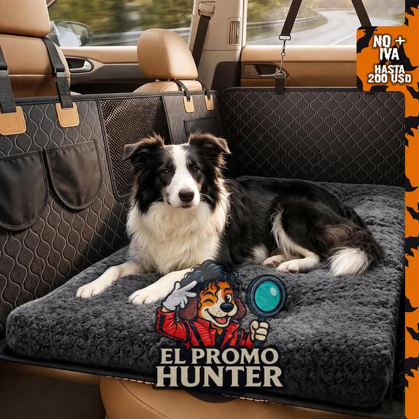 Mora Pets Cama para perro para automóvil, tapete antideslizante y lavable.