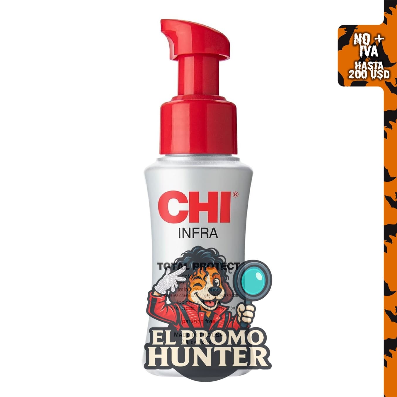 CHI Total Protect Defense Loción, loción ligera de 59 ml para retener la humedad y proteger el cabello del calor.