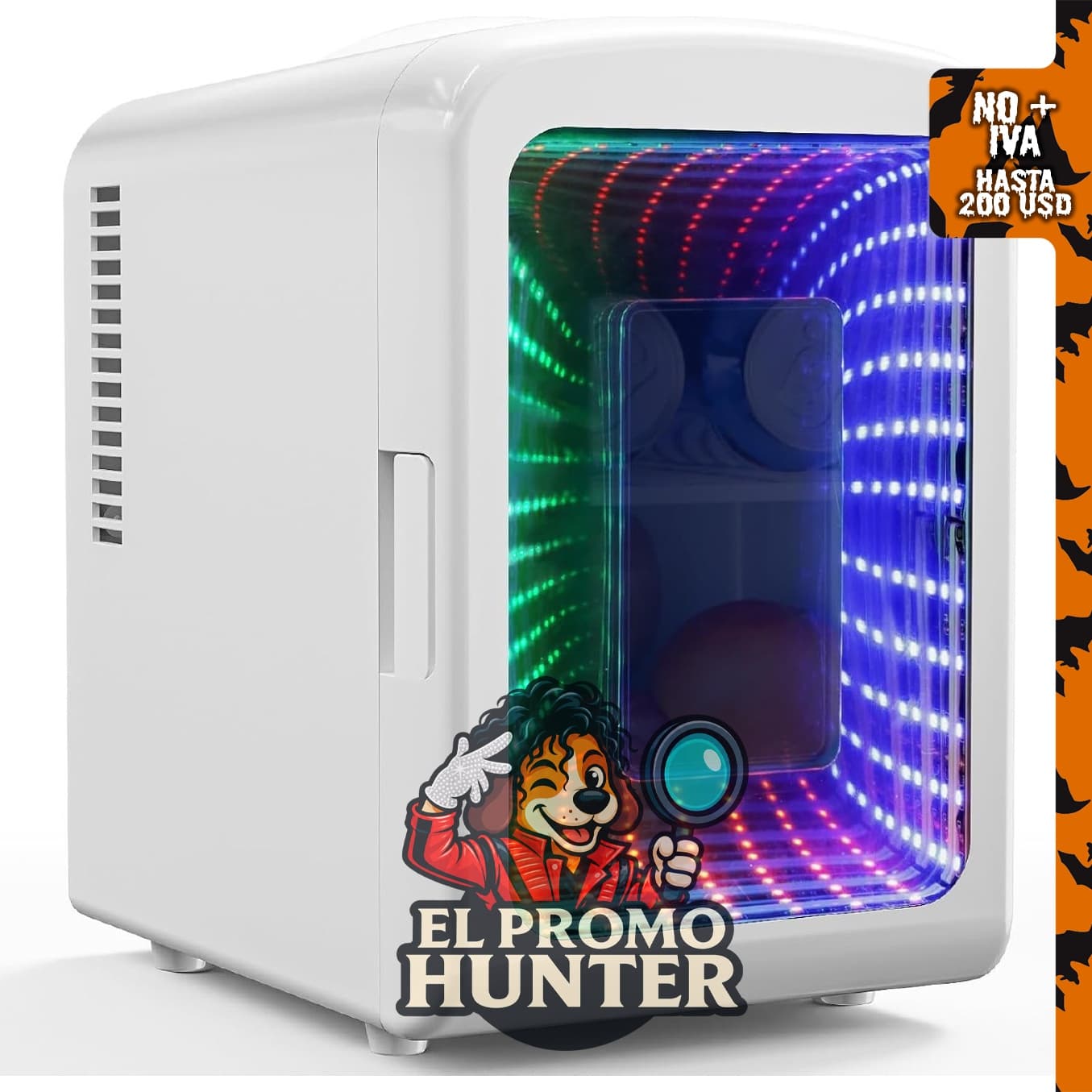 Antarctic Star Mini refrigerador compacto de 4 L, capacidad para 6 latas, portátil para uso en dormitorio y oficina.
