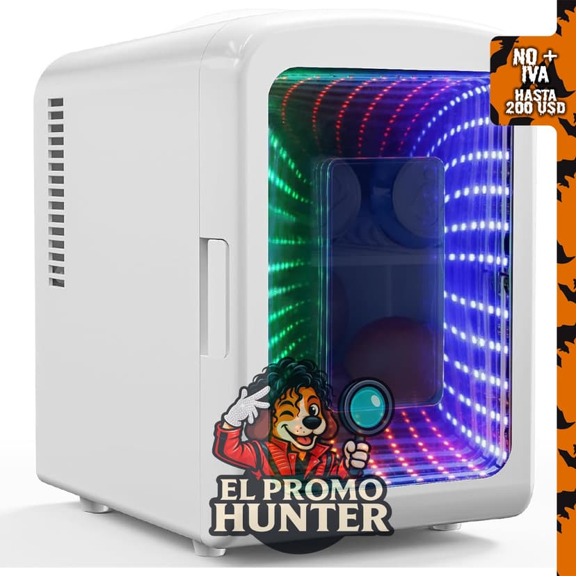 Antarctic Star Mini refrigerador compacto de 4 L, capacidad para 6 latas, portátil para uso en dormitorio y oficina.