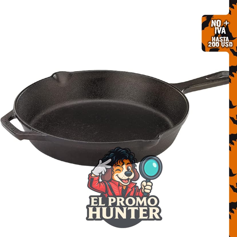 Sartén de hierro fundido presazonado Mercer Culinary de 10.25 pulgadas (26 cm).