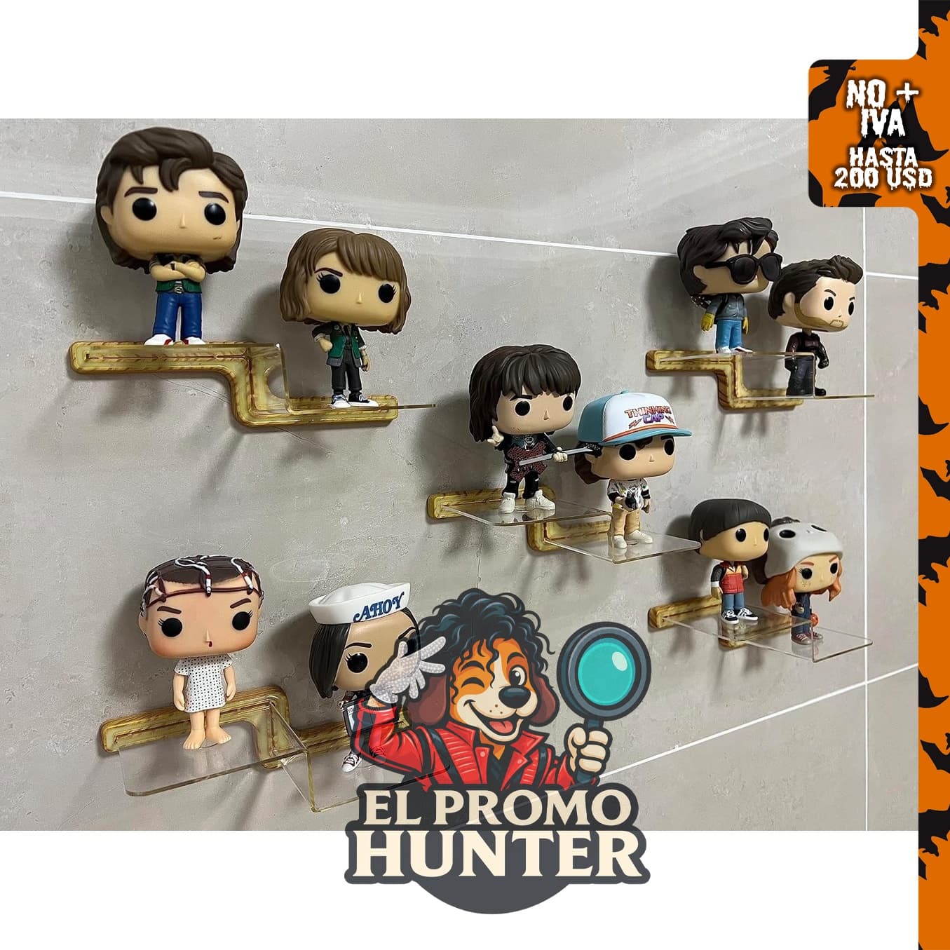 Paquete de 5 estantes organizadores de acrílico transparente para figuras Funko Pop, estante de exhibición invisible.