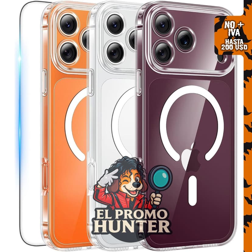 FNTCASE Funda magnética transparente para iPhone 18 Pro Max / 17 Pro Max.