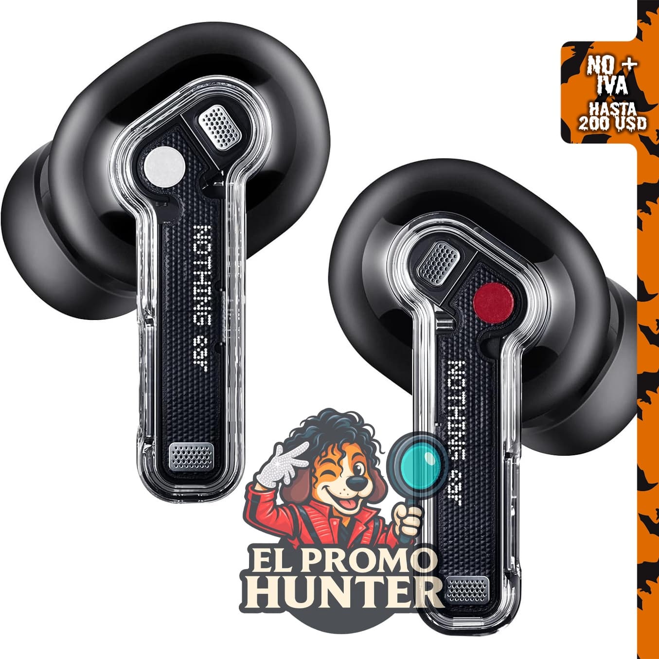 Nothing Auriculares inalámbricos Bluetooth con ANC, audio de alta resolución y estuche de carga rápida.