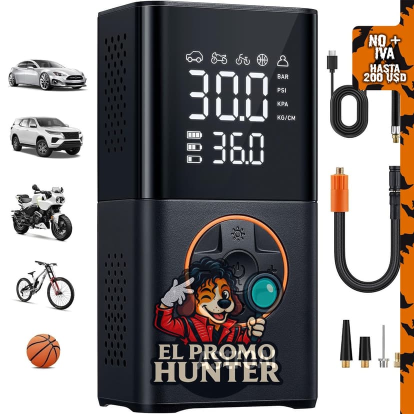AstroAI Inflador de neumáticos L7, compresor de aire portátil inalámbrico, 150 PSI.