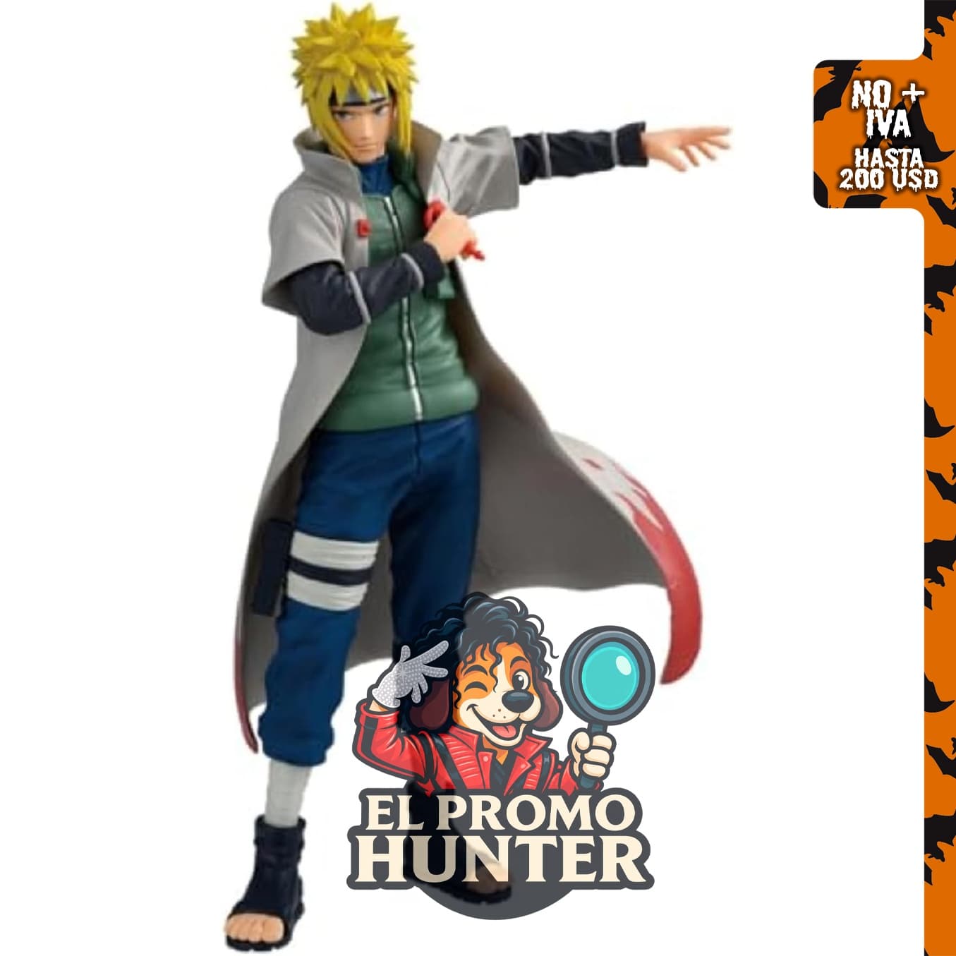 Banpresto Naruto Shippuden Figura Minato Namikaze, figura coleccionable de PVC.