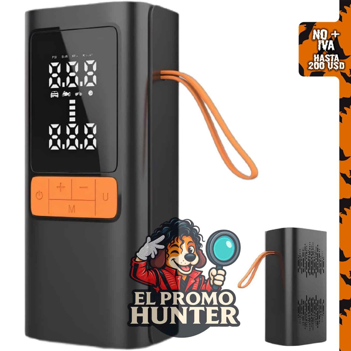Inflador de neumáticos Bensejk, compresor de aire portátil con pantalla LCD de 150 PSI y apagado automático.