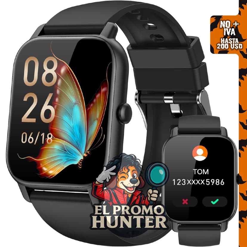 Reloj inteligente Mindimp, rastreador de actividad física, monitor de sueño, impermeable IP68, compatible con Android e iOS.