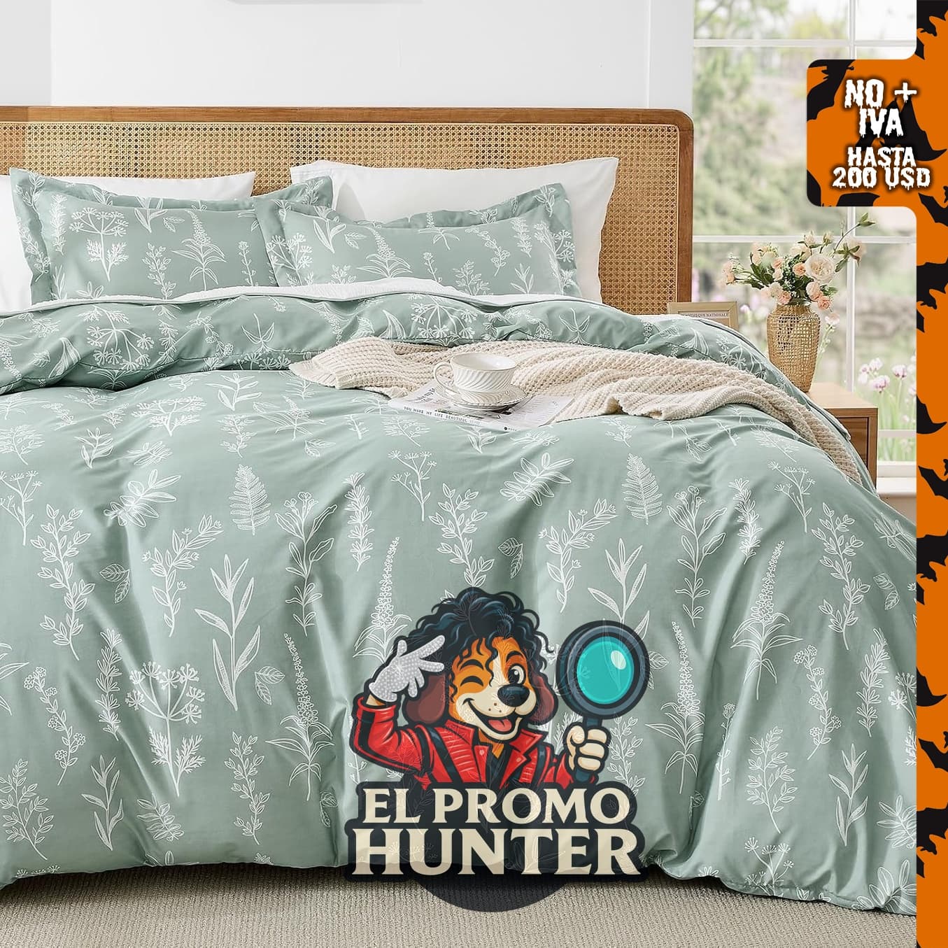 Juego de funda de edredón MUXHOMO tamaño Queen, reversible, con cierre de cremallera y 3 piezas de microfibra.