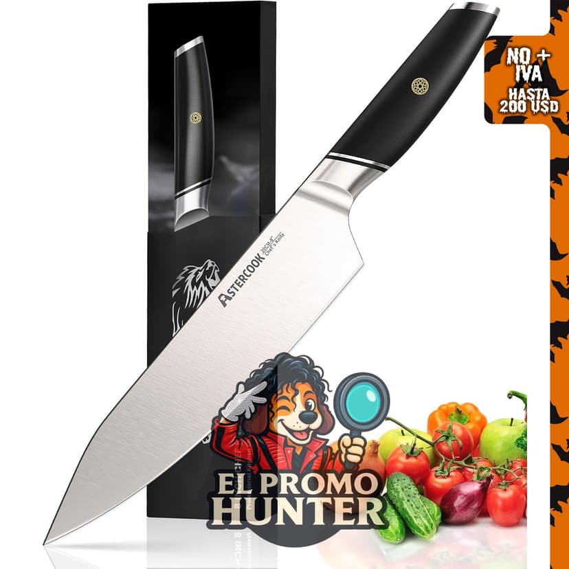 Cuchillo de Chef Profesional Astercook de 8 pulgadas.
