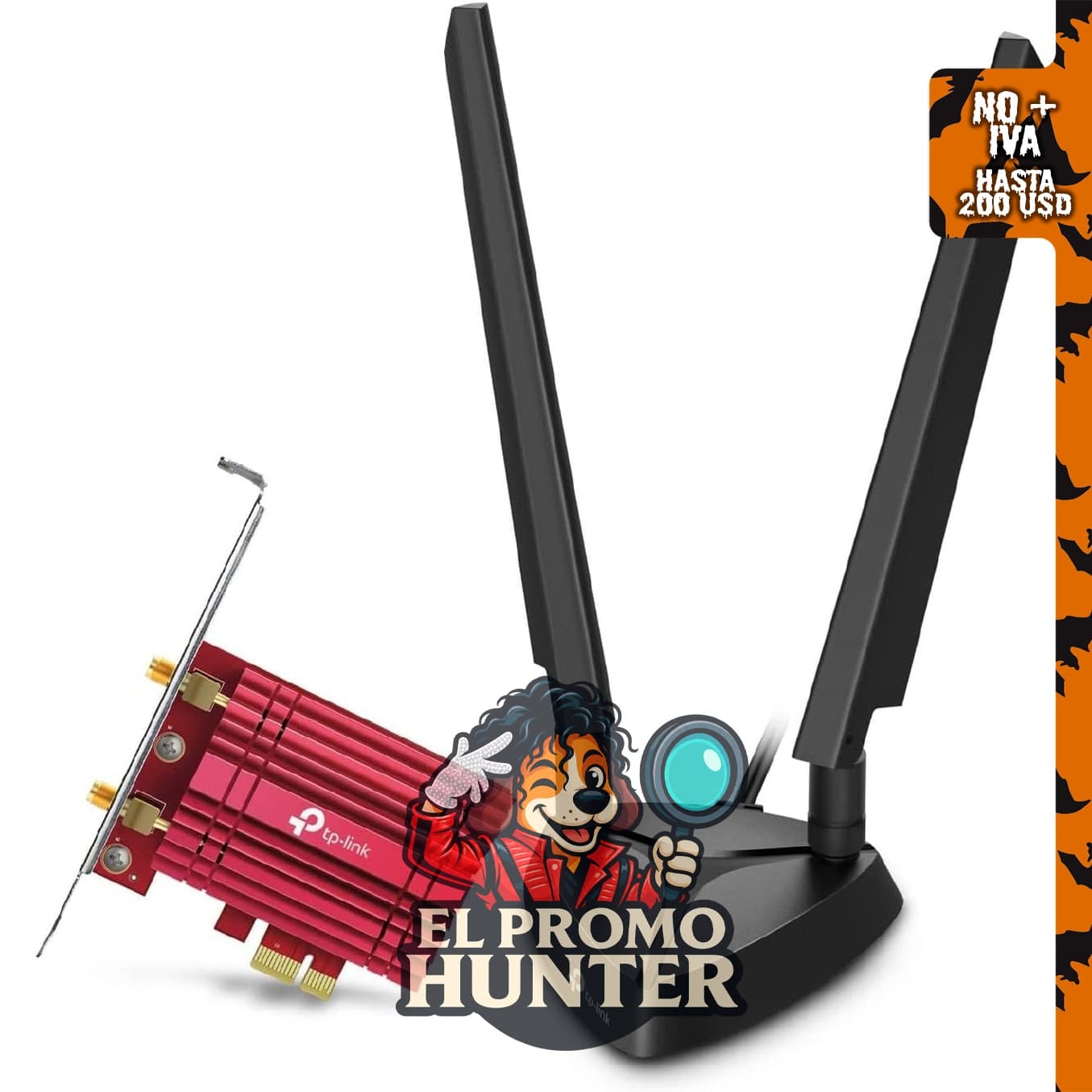 TP-Link Tarjeta WiFi 6E Intel AX210 AXE5400 PCIe para PC