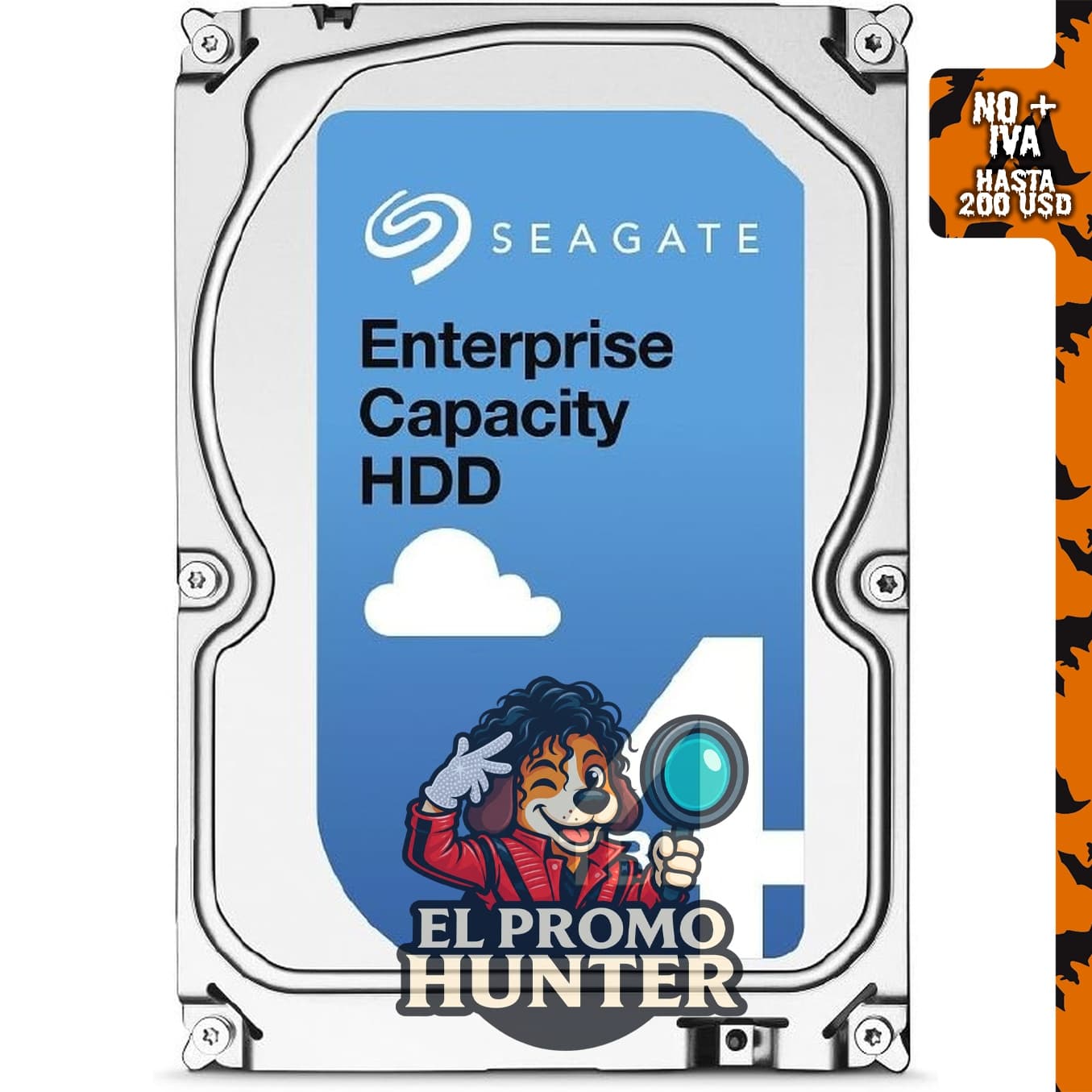 Seagate Exos 7E8 ST4000NM0115 4TB, disco duro SATA 3.5" con 7.2K RPM y 128MB de caché.