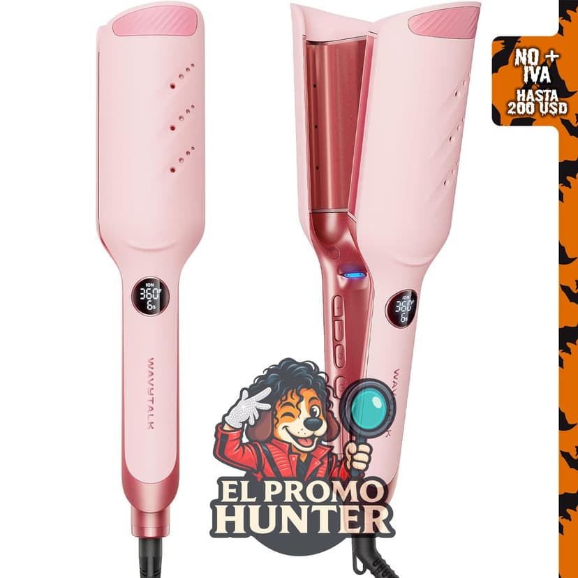 Wavytalk Engarzador de cabello Power Wave, ondulador iónico con tecnología para menos daño.