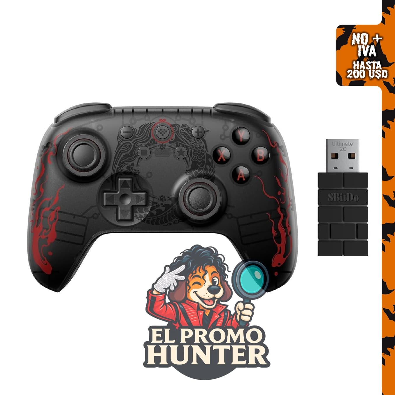 Controlador inalámbrico 8BitDo Ultimate 2C para Windows PC y Android, con joysticks y gatillos de efecto Hall.