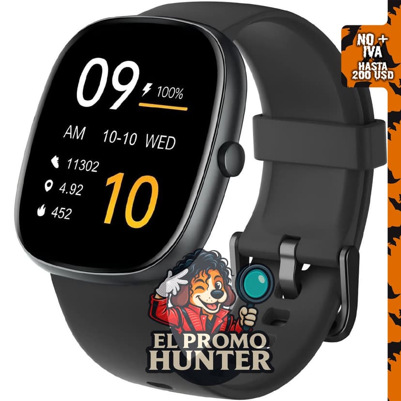 HUAKUA Reloj inteligente con Bluetooth para llamadas, compatible con smartphones.