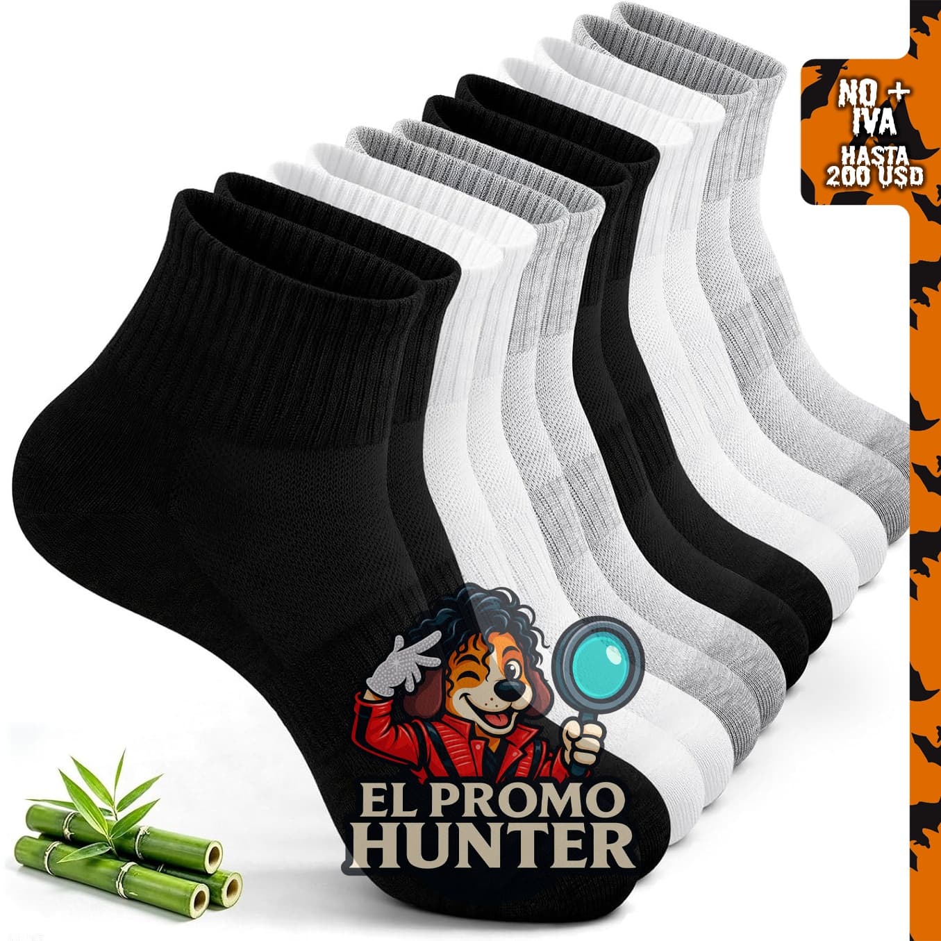Calcetines Fawarior para mujer, 6 pares de viscosa derivada de bambú.