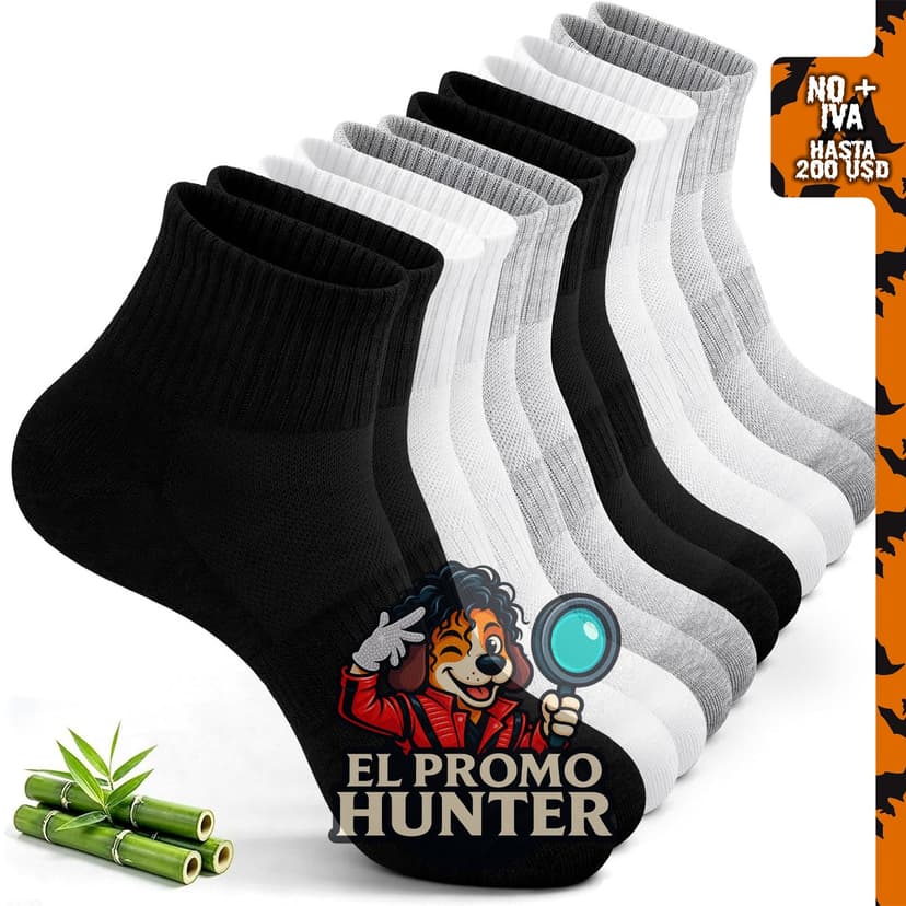 Calcetines Fawarior para mujer, 6 pares de viscosa derivada de bambú.