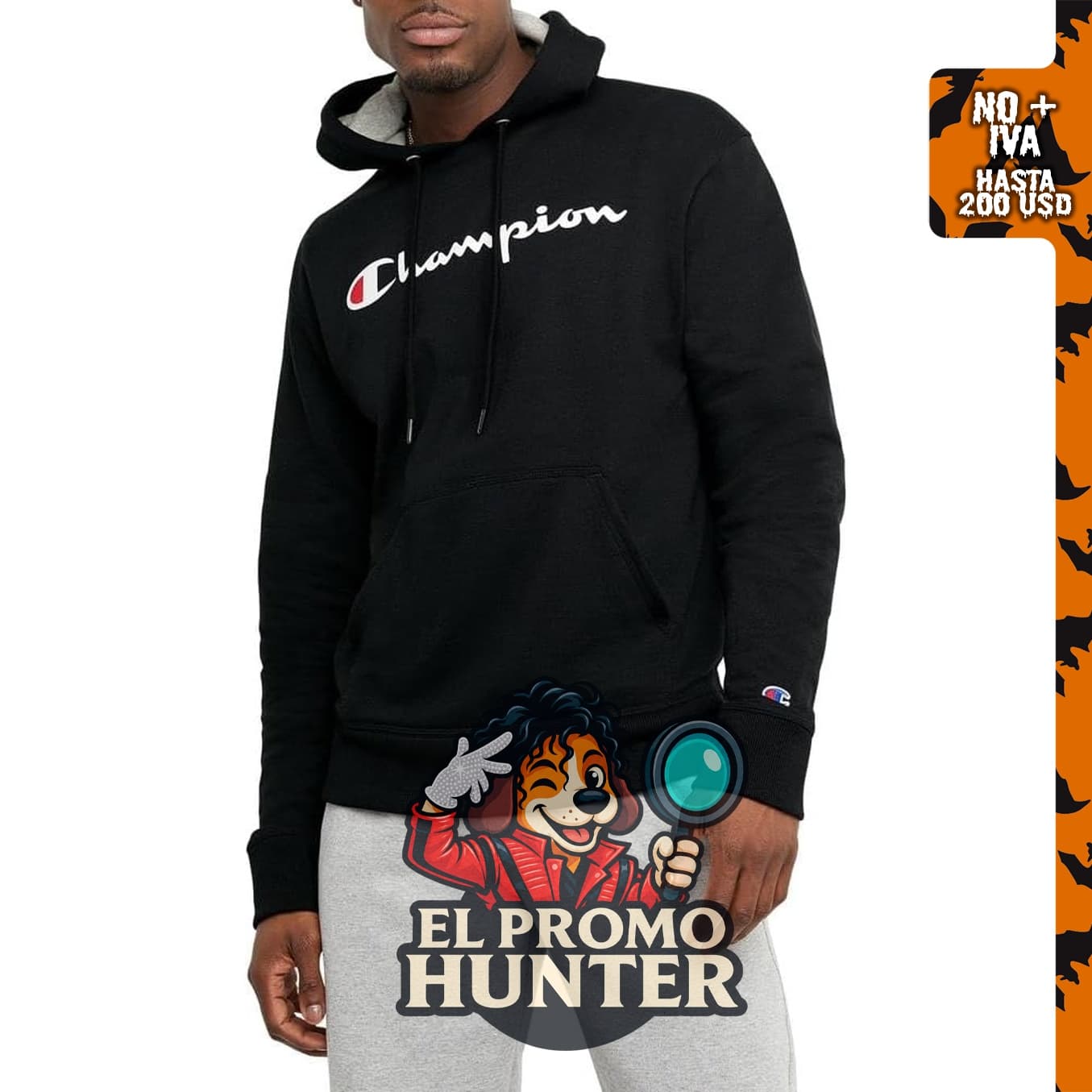 Champion Sudadera con capucha de forro polar para hombre, ajuste estándar, forro polar de peso medio.
