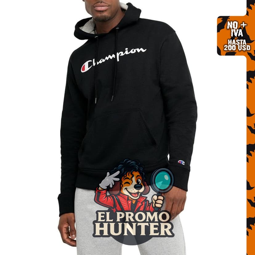 Champion Sudadera con capucha de forro polar para hombre, ajuste estándar, forro polar de peso medio.